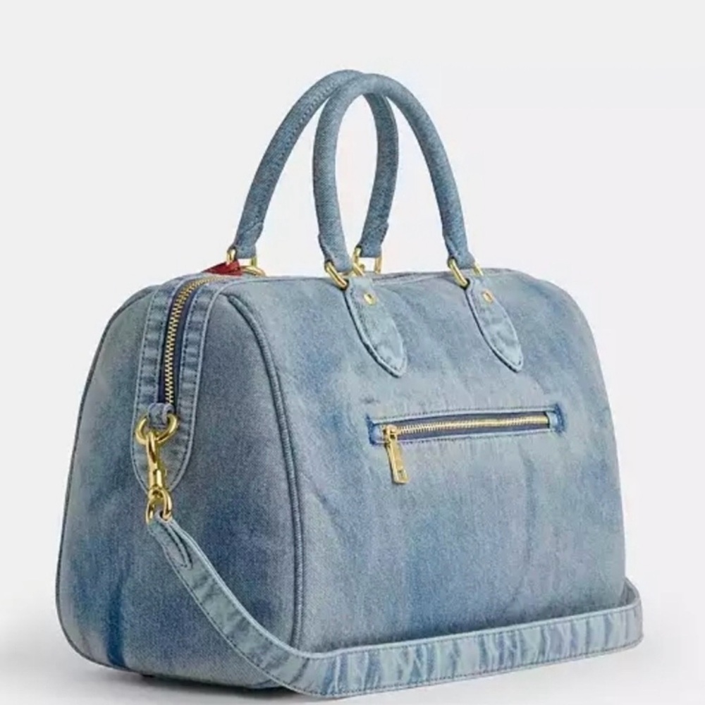 NWT Coach Loved Denim Large Rowan with all Charms included - Picture 6 of 8